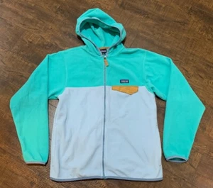 Patagonia Micro D Snap-T Fleece Jacket Full Zip Hoodie Sweater Kids Size XL (14) - Picture 1 of 11