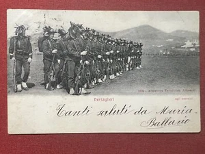 Cartolina - Bersaglieri agli Esercizi - Alterocca Terni - 1904 - Foto 1 di 2