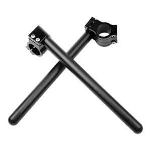 Clip-On Motorcycle 7/8" Handlebars 50mm Fork Tube For Honda Cafe Racer Universal - Picture 1 of 12