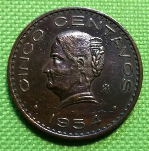 5 Cs. Centavos Estados Unidos Mexicanos 1954 Mexiko alte Münze - Bild 1 von 2