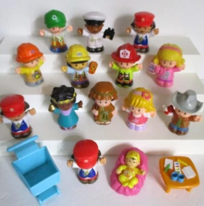 Fisher Price Newest Little People Lot Figures Baby Pilot Captain Shepard Cowboy - Picture 1 of 4