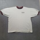Vintage Forellen Lodge Shirt Herren extra groß weiß einfarbig Rundhalsausschnitt T-Shirt 90er Jahre
