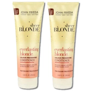 2x John Frieda Sheer Blonde Everlasting Blonde Hair Conditioner 250mL - FREE POS - Picture 1 of 4