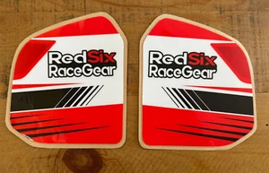 RED SIX 8.1 LITER FUEL GAS TANK DECALS GRAPHICS SHIFTER GO KART GO-KART RACE - Picture 1 of 3