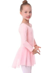 Long Sleeve Ballet Skirted Leotards Dance Dresses Tutu Outfit for Ballerina T... - Picture 1 of 7