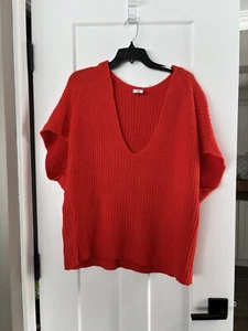 NEW CAbi 5837 Ruby Sweater Top Cottage Coastal Lagenlook Minimalist Oversize Med - Foto 1 di 8