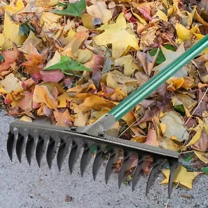 14 TOOTH TEETH REPLACEMENT RAKE HEAD GARDEN LAWN LEAF LEAVES METAL CARBON STEEL - Picture 1 of 11
