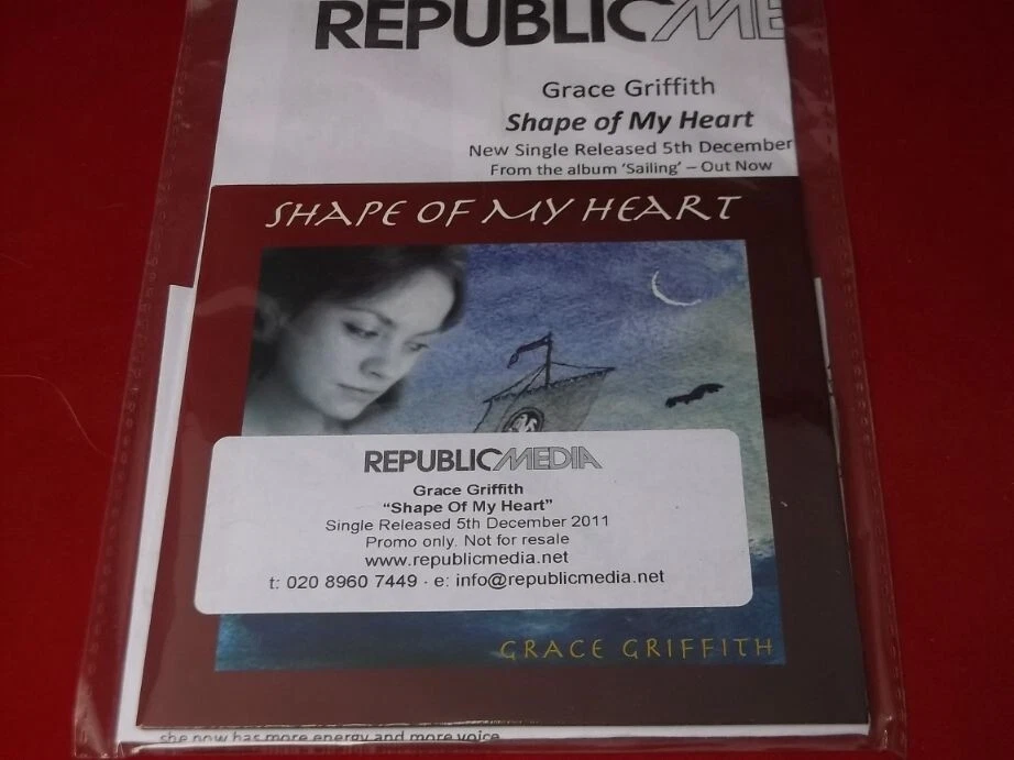 Grace Griffith:  Shape of my heart   2 Track  Promo CD single + press release Foto 1 de 1