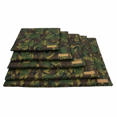 HugglePets Dog Mat Cushioned Waterproof Pet Pad Puppy Made In Britain Camo Green - Image 1 of 4
