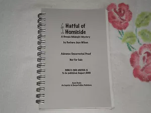 HATFUL OF HOMICIDE by BARBARA JAYE WILSON *SIGNED* -ARC- JA - Picture 1 of 2