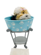 American Girl Pet Bath Set W/ Sugar Yorkie Terrier & Tub, Stand, Towel RETIRED