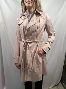 Ivanka Trump [ Womens XS ] Pleated Trim Belted Trench Coat in Blush Pink #Q363 - Picture 1 of 24