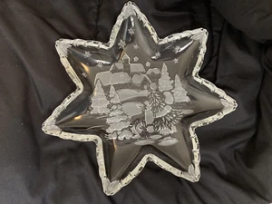 Mikasa Holiday Classics Star Platter 13" Trees Village Animals Made In Germany - Picture 1 of 9