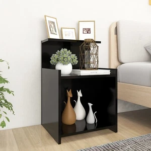 Comodino Nero 40x35x60 cm in Legno truciolato - Foto 1 di 6