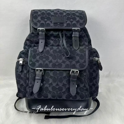 Mochila Coach Sprint para hombre en denim exclusivo/plateado/negro CAJ57 Foto 1 de 4