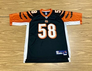 Camiseta deportiva cosida Reebok Cincinnati Bengals Rey Maualuga 58 nueva sin etiquetas - Imagen 1 de 14