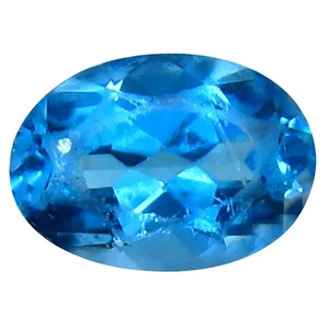 0.96 ct Significant Oval (7 x 5 mm) Brazilian London Blue Topaz Loose Gemstone - Bild 1 von 1
