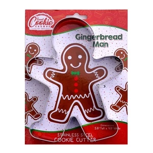 Gingerbread Man Cookie Cutter - Large, Premium Food-Grade Stainless Steel, Di... - Picture 1 of 9