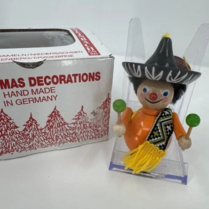 Adorno de Mano de Madera Steinbach Niño Mexicano Mariachi en Caja Original - Imagen 1 de 5
