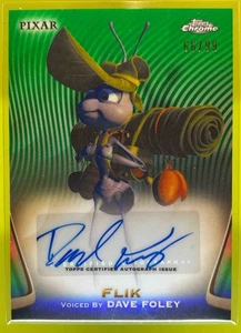 2025 Topps Chrome Disney Dave Foley Authentic Auto Green Refractor /99 #AA-DF - Bild 1 von 10