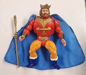 Vintage MOTU King Randor w/ Crown Cape Staff - Picture 1 of 14