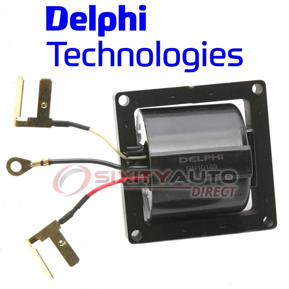 Delphi Ignition Coil for 1985-1986 Chevrolet K30 4.8L 5.7L 7.4L L6 V8 Wire pj Foto 1 de 4