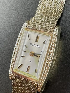 Vintage Seiko Tank Watch Gold Tone 11-3189 Mechanical No Crown- For Repair O1 - Picture 1 of 8