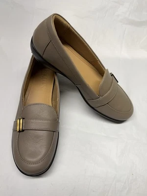 Hotter Dual Fit Women’s Clay Color Leather Loafers Slip On Shoes Size 7.5 - Image 1 of 4