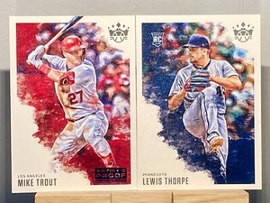 2020 Panini Diamond Kings Rookie RC #114 Mike Trout & #151 Lewis Thorpe 1573
