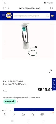 GMC 2011-2014 2011-2016 CHEVROLET 2500/3500 pick up bomba de combustible combustible flexible Foto 1 de 4