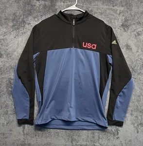 Adidas EE. UU. Golf Ligero Capas 1/4 Cremallera Para hombres Medio Top Azul Oscuro/Rojo EE. UU. - Imagen 1 de 11