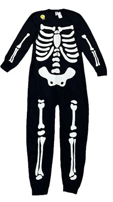 Skeleton Adult Sz S PJ Children’s Place Glow Black Costume Cosplay 1 Pc. NWT - Image 1 of 4