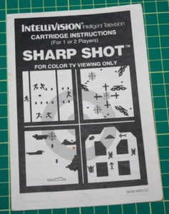 Mattel Intellivision Game Manual:  Sharp Shot - Picture 1 of 2