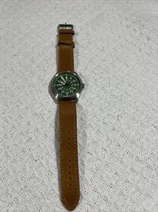 Islander Type B Pilots Watch Flieger ISL-87 Aviator Green & Silver-Tone Stainles - Picture 1 of 20