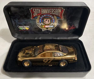 # 98 JOHN DEERE 50th Anniversary 1948-1998 NASCAR TAURUS Gold Car WITH CASE - Picture 1 of 3