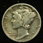 Mercury Silver Dime. 1944 D. Circulated. Lot # Jr-144