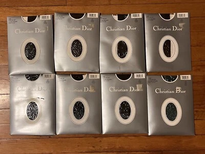 Christian Dior Velvet Lycra Opaque Pantyhose Size 2 Marron Lot Of 8 - Image 1 of 4