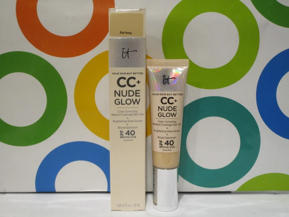 IT COSMETICS ~ CC+ NUDE GLOW SKIN TINT ~ FAIR IVORY ~ 1.08 OZ - Image 1 of 1