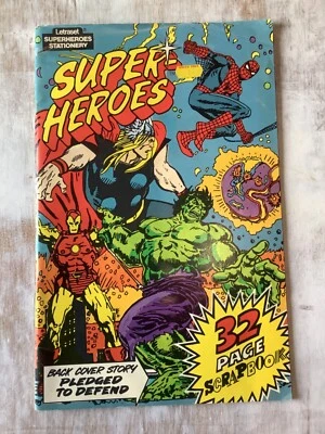 Новый из старых запасов 1979 Letraset Superheroes Канцелярские товары Скрапбукинг Человек-паук Тор Зеленый Гоблин - Изображение 1 из 4