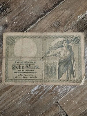 1906 German Empire Kaiser 10 Mark Banknote - Image 1 of 2
