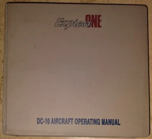 DC-10 Aircraft Operating Manual Jet Airplane Binder Express One Douglas DC10 VTG - Picture 1 of 6