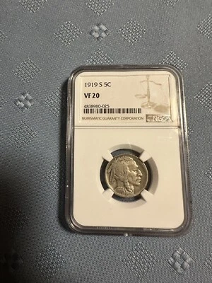 1919S NGC VF20 Buffalo Nickel - Image 1 of 2
