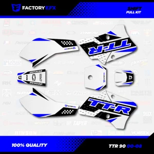 Kit de gráficos de carreras White & Blue Shift se adapta a 00-08 YAMAHA TTR90 TTR 90 calcomanía - Imagen 1 de 4