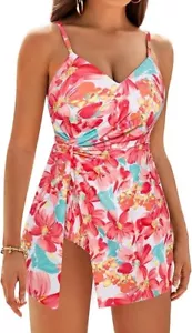 GRACE KARIN Women's One Piece Swimsuits V Neck Tummy Control Bathing Suit - Picture 1 of 8