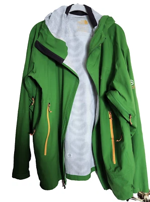 North Face Men's XL 14 Summit Series HyVent 2.5L Hooded Green Windbreaker Jacket - Image 1 of 4