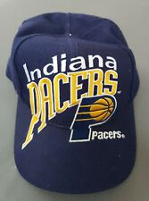 Vintage 90s Indiana Pacers The Game Big Logo Snapback Hat NBA Wool Limited Ed.