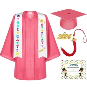 Unisex Matte Kindergarten Graduation Gown Cap Tassel Set with 2025/2026 Charm... - Picture 1 of 6