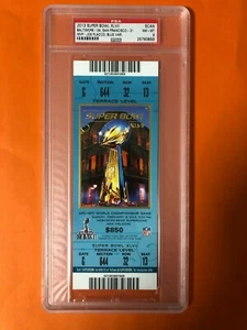 Super Bowl XLVII 2013 San Francisco vs. Baltimore boleto completo psa 8 casi nuevo-como nuevo - Imagen 1 de 2