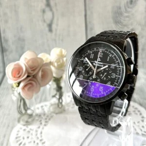 1-Day Ship Vivienne Westwood VW-2371 Quartz Wristwatch Purple Black 44mm - Picture 1 of 5