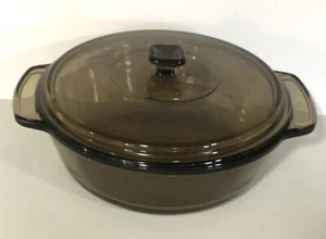 Anchor Ovenware Amber Casserole Dish 9" Inch 2 qt Quart USA 1038 - Picture 1 of 8